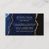 Carte De Visite Marine et Gold Agate (Dos)