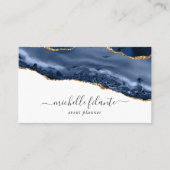 Carte De Visite Marine et Gold Agate (Devant)