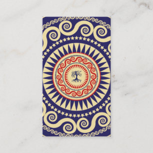 Carte De Visite Marine et rouge d'arbre de Stella