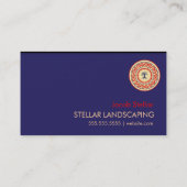 Carte De Visite Marine et rouge d'arbre de Stella (Dos)