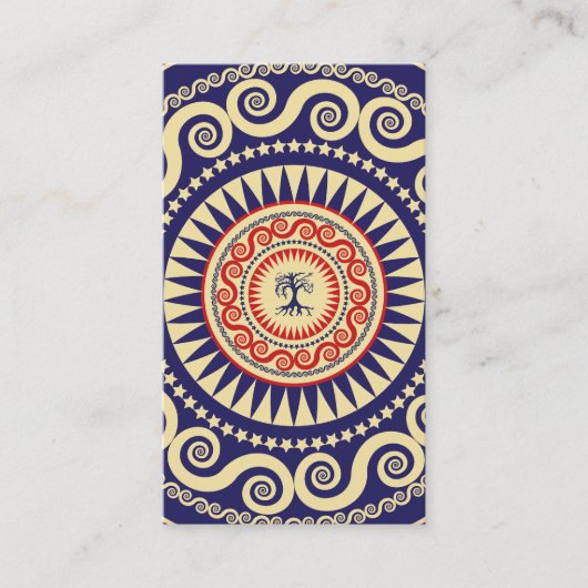 Carte De Visite Marine et rouge d'arbre de Stella (Devant)