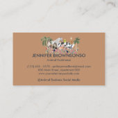 Carte De Visite Marine Ferme Chat Chien Oiseau Alpaca Animal Nutri (Dos)