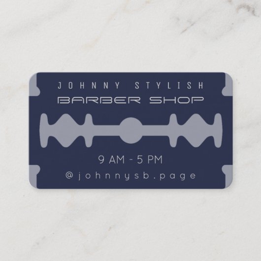 Carte De Visite Marine inspirée monotone moderne de regard de lame (Devant)