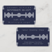 Carte De Visite Marine inspirée monotone moderne de regard de lame (Devant / Derrière)