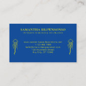 Carte De Visite Marine Jaune Océan Jaune méduse marine (Dos)