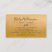 Carte De Visite Marine or palmier tropical élégant script moderne  (Dos)