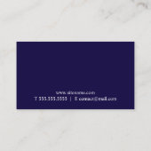 Carte De Visite Marine professionnelle bleu et blanc (Dos)