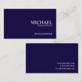 Carte De Visite Marine professionnelle bleu et blanc (Devant / Derrière)