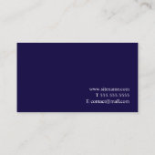 Carte De Visite Marine professionnelle bleu et blanc (Dos)