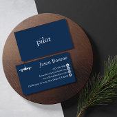 Carte De Visite Marine professionnelle Blue Employé Aviation Compa