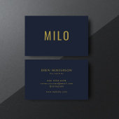 Carte De Visite Marine professionnelle Blue Gold l Elegant Luxe