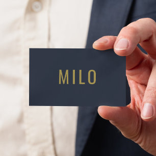 Carte De Visite Marine professionnelle Blue Gold l Elegant Luxe