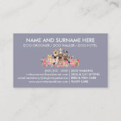 Carte De Visite Marine Purple Pet Sitter Walker chien de garde (Dos)