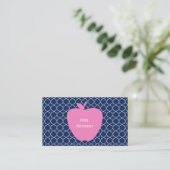 Carte De Visite Marine rose Quatrefoil d'Apple (Debout devant)