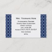 Carte De Visite Marine rose Quatrefoil d'Apple (Dos)