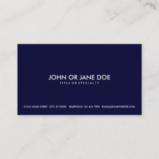 Carte De Visite marine simple