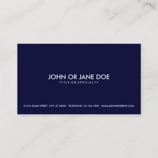 Carte De Visite marine simple (Devant)