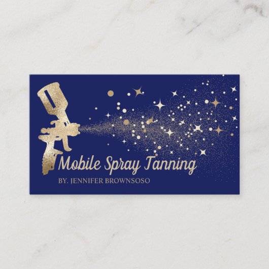 Carte De Visite Marine Star Gold Corps mobile Peinture Tan Spray (Devant)