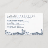 Carte De Visite Marine Surf Aquarium Whale (Dos)