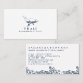 Carte De Visite Marine Surf Aquarium Whale (Devant / Derrière)