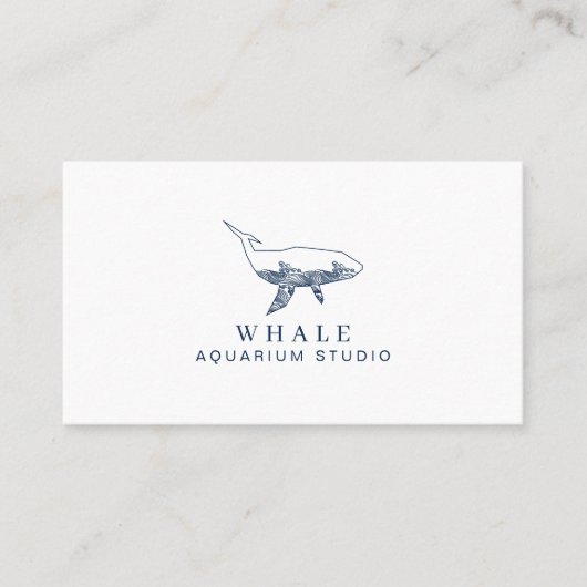 Carte De Visite Marine Surf Aquarium Whale (Devant)