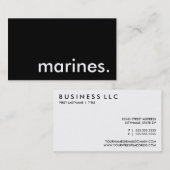 Carte De Visite Marines. (Devant / Derrière)