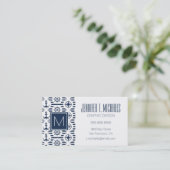 Carte De Visite Maritime dans le motif bleu (Debout devant)