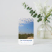 Carte De Visite Maritime kite naturel dune dune de sable dune styl (Debout devant)
