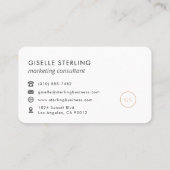 Carte De Visite Marketing Consultant Black Professional (Dos)