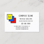 Carte de visite marketing des couleurs primaires M (Dos)