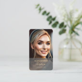 Carte De Visite Marketing moderne Full Photo Professional Rose (Debout devant)