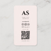 Carte De Visite Marketing moderne Full Photo Professional Rose (Dos)