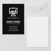 Carte De Visite Marketing numérique / Noir (Devant / Derrière)