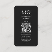 Carte De Visite Marketing professionnel Argent Noir moderne (Dos)