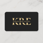 Carte De Visite Marketing professionnel Elegant Noir moderne (Devant)