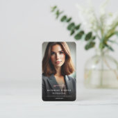 Carte de visite marketing professionnel minimal (Debout devant)