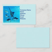 Carte De Visite Marlin bleu et thon jaune (Devant / Derrière)