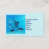 Carte De Visite Marlin bleu et thon jaune (Devant)