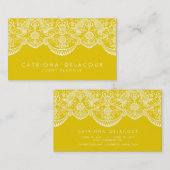 Carte de visite marocain jaune de motif de (Devant / Derrière)