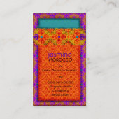 Carte De Visite Marocain orné de bijoux exotique de la (Dos)