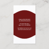 Carte de visite Maroon (Dos)