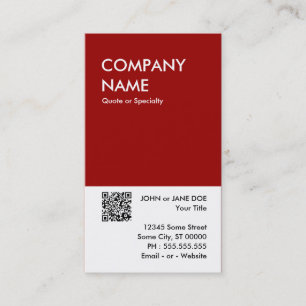 Carte De Visite maroon bold concevoir votre propre code QR