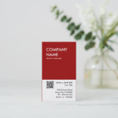 Carte De Visite maroon bold concevoir votre propre code QR (Debout devant)