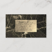 Carte De Visite Maroon d'or de Bourgogne Sepia Marbre Foil Botaniq (Dos)