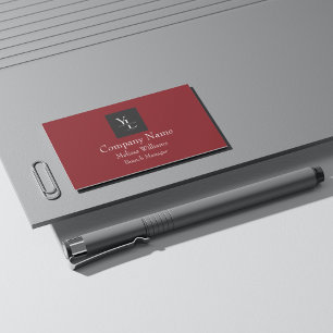 Carte De Visite Maroon professionnel avec logo