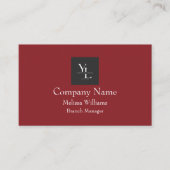 Carte De Visite Maroon professionnel avec logo (Devant)