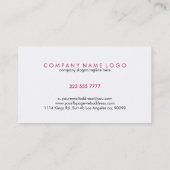 Carte De Visite Maroon Rouge Aquarelle Lips Artiste maquillage (Dos)