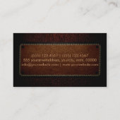 Carte De Visite Maroquinerie brune foncée brune marque (Dos)