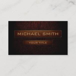 Carte De Visite Maroquinerie brune foncée brune marque