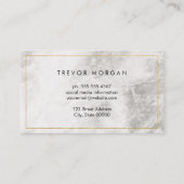 Carte De Visite Marque à bordure or (Dos)